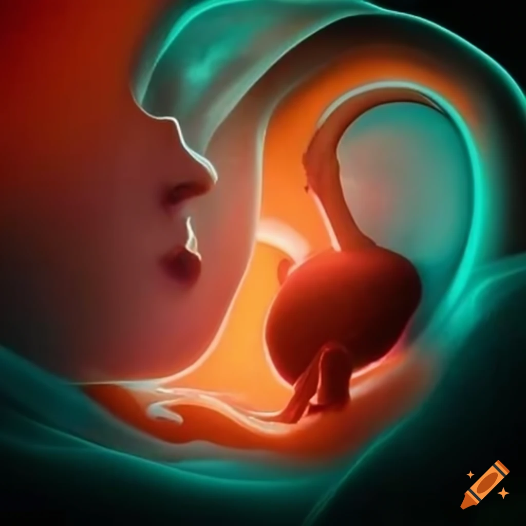Mother and baby in utero