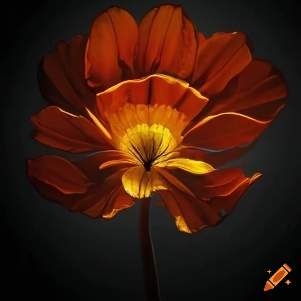 Gänseblume trapped under glass