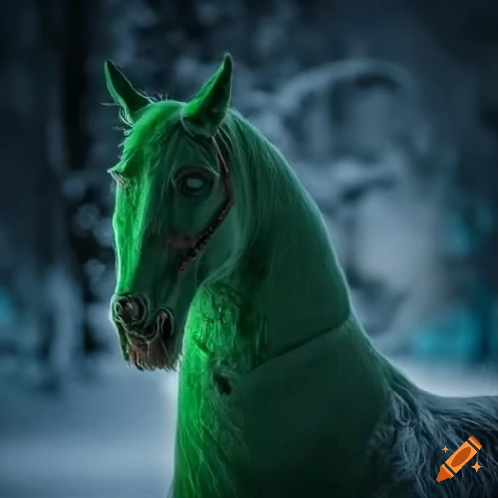 Headless Horseman of the Apocalypse transforming into the White Headless Ice Horseman