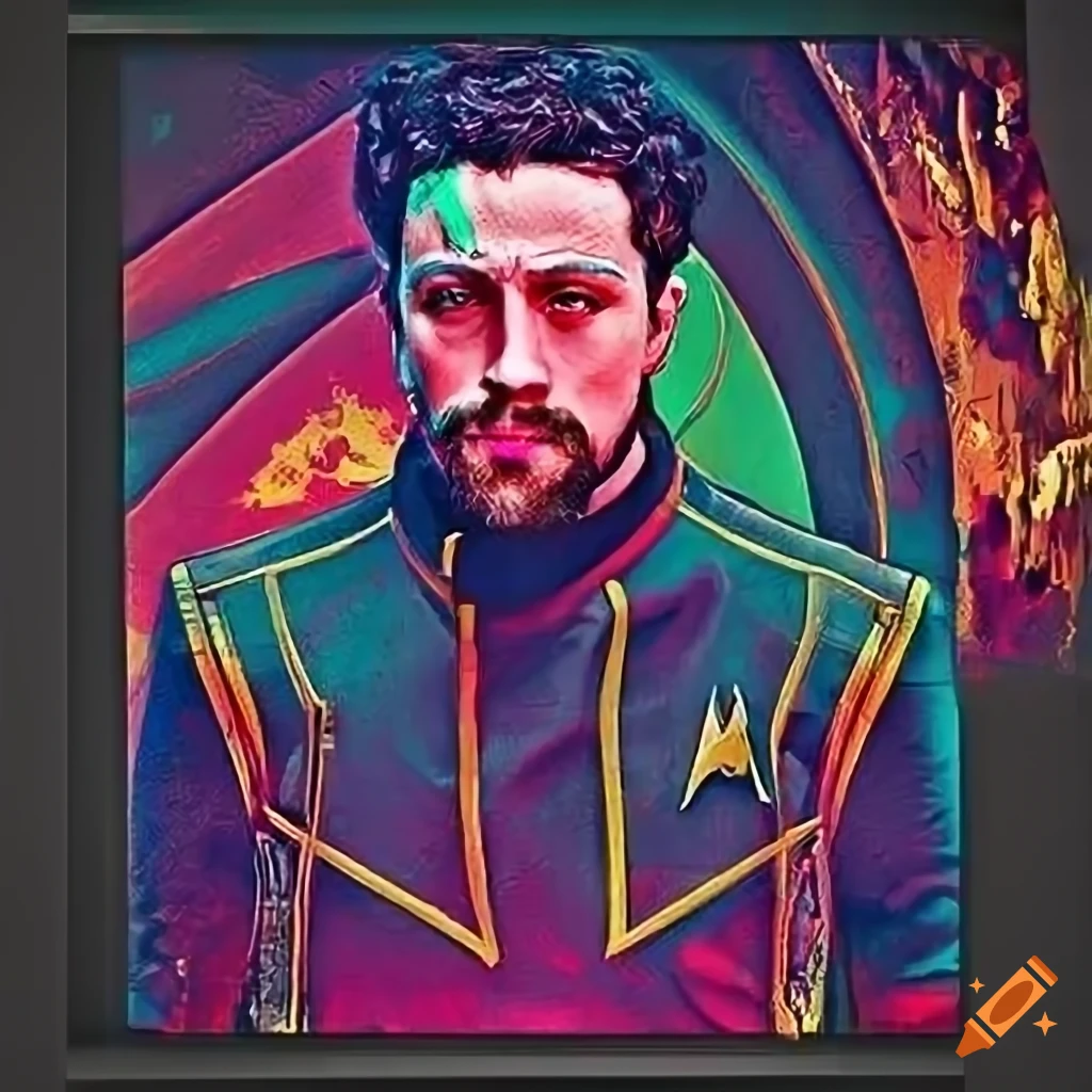 Starfleet Captain portrayed by Aaron Taylor-Johnson in vibrant poster art