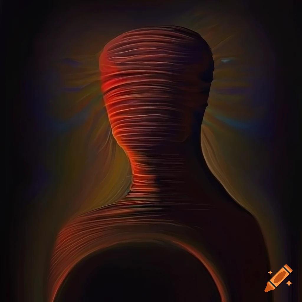 Abstract expressionistic 16th century inspired oil painting with interconnected humanoid forms