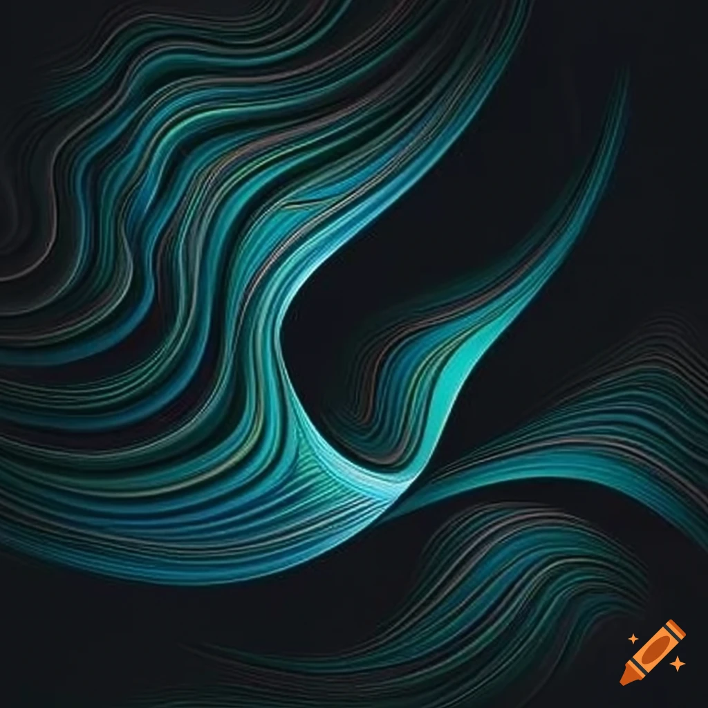 Abstract shapes conveying tension and anxiety through twisted lines and sharp angles