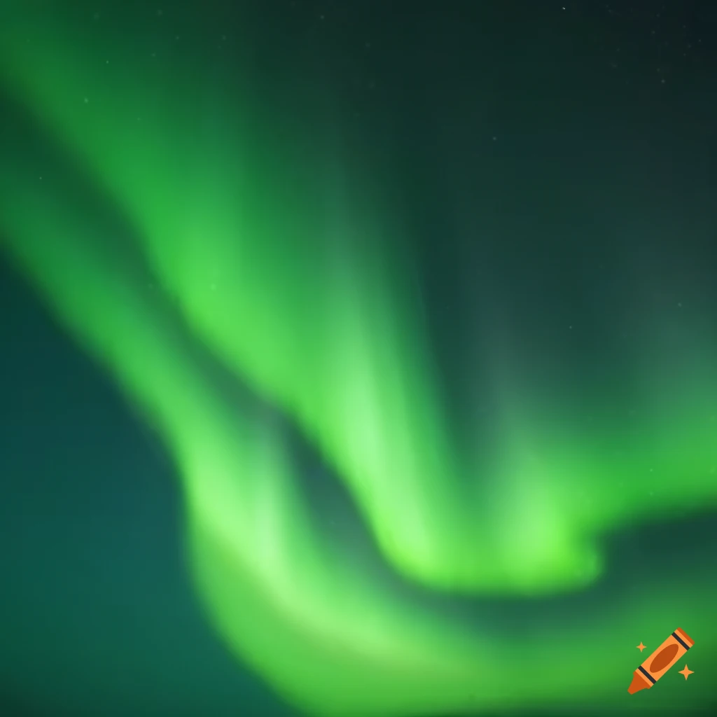 Green aurora background reminiscent of northern lights