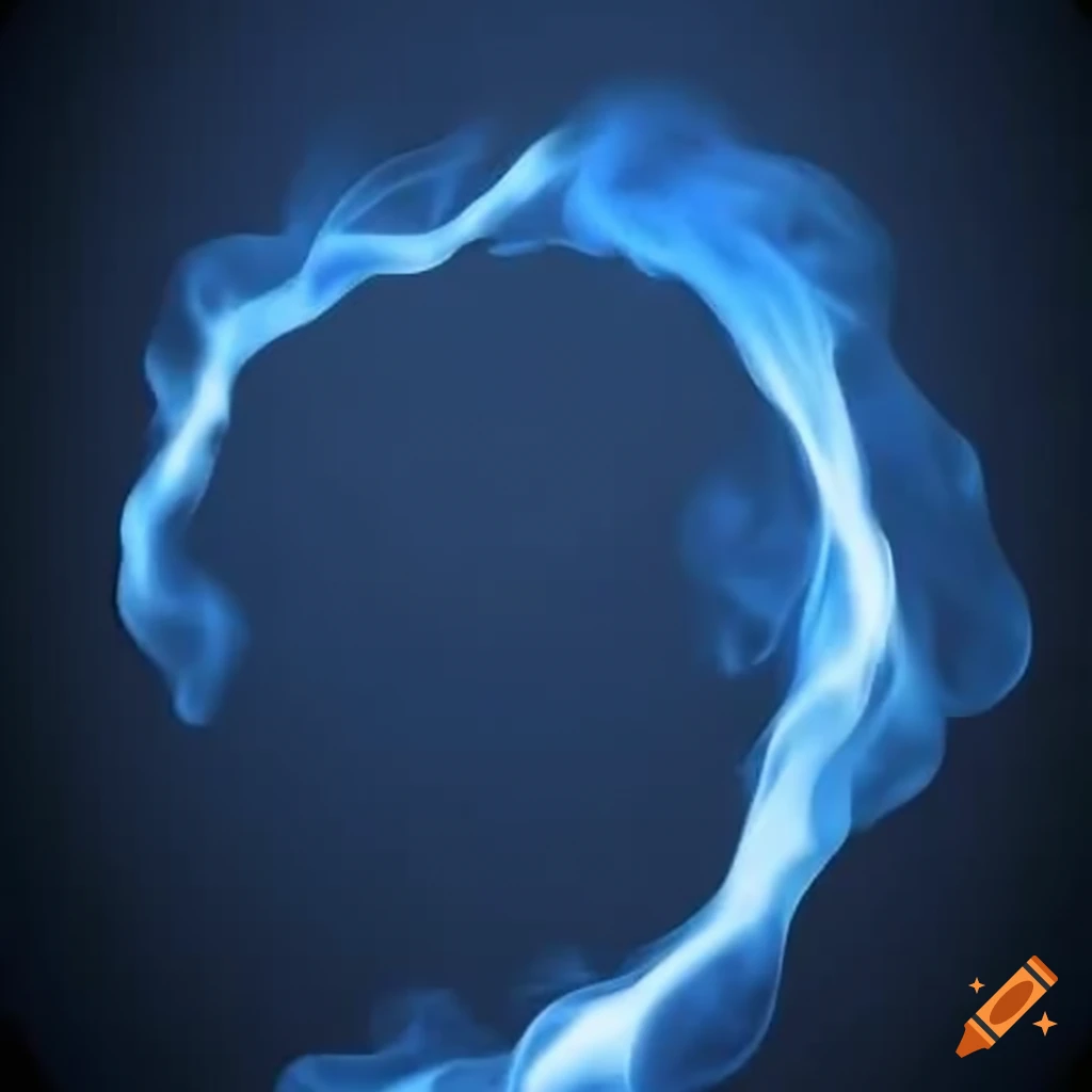 Blue fire floating in mid-air