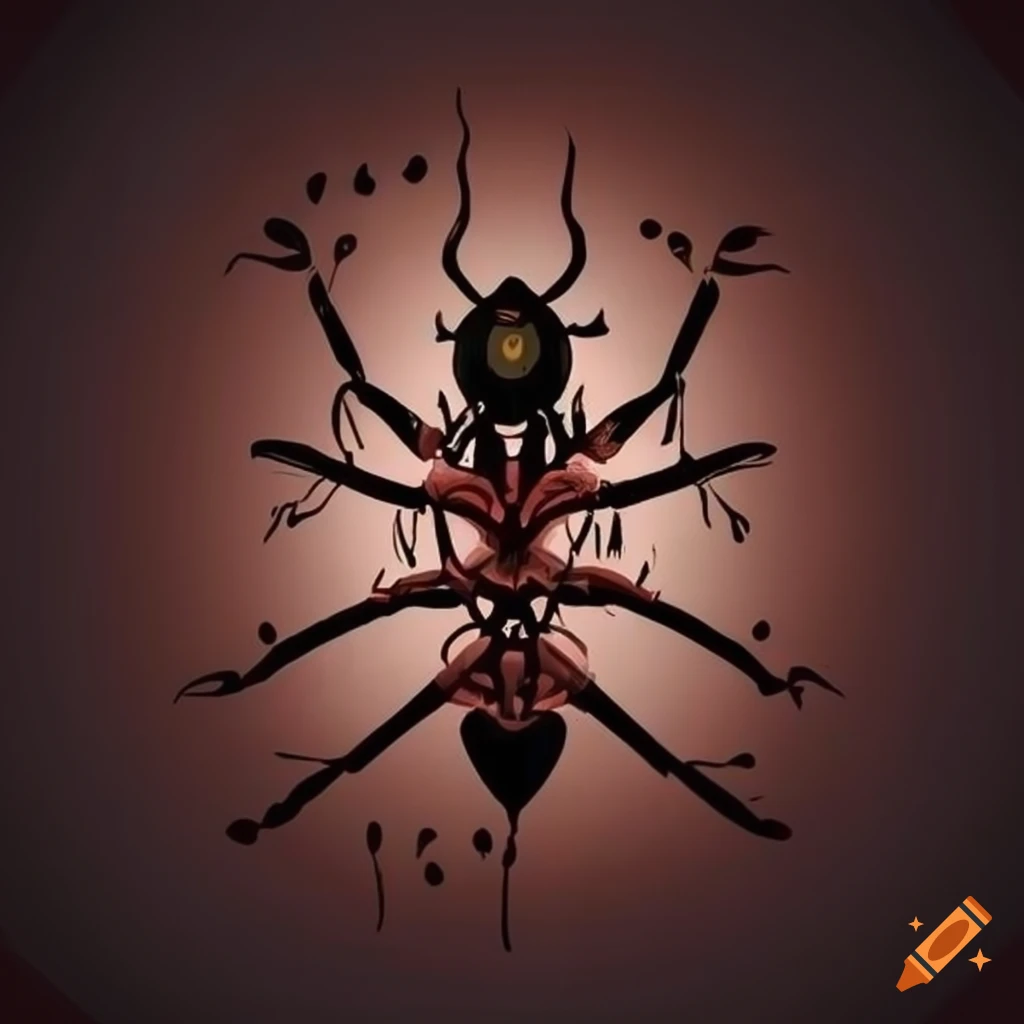 Native American ant symbol with tribal design