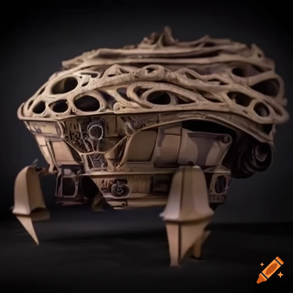 Intriguing Lovecraftian vehicle design with biomechanical elements