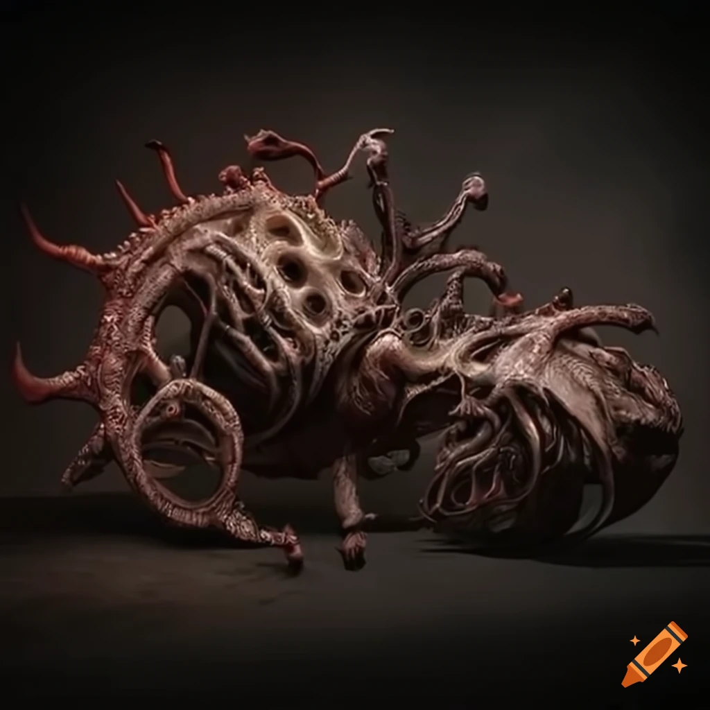 Lovecraftian vehicle design with biomechanical elements