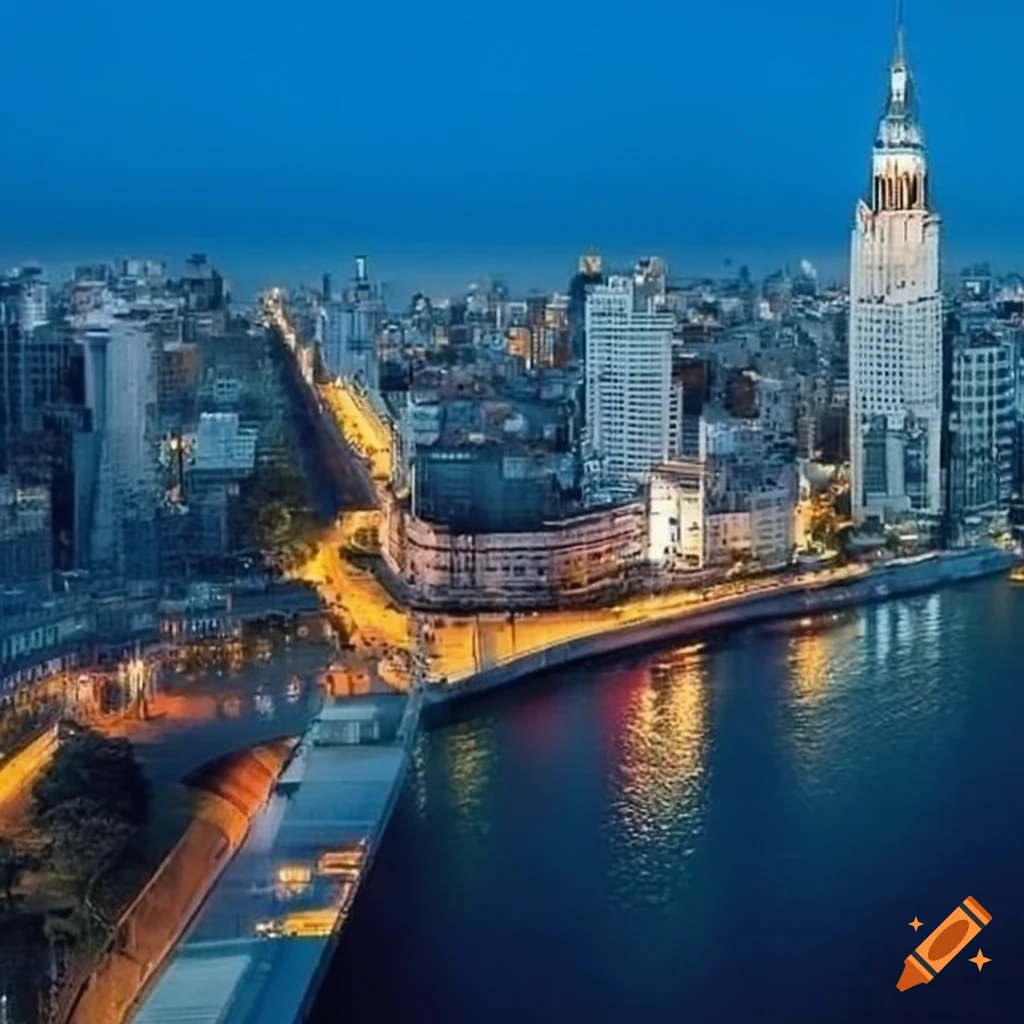 Capital of Platirna with modern cityscape like Buenos Aires