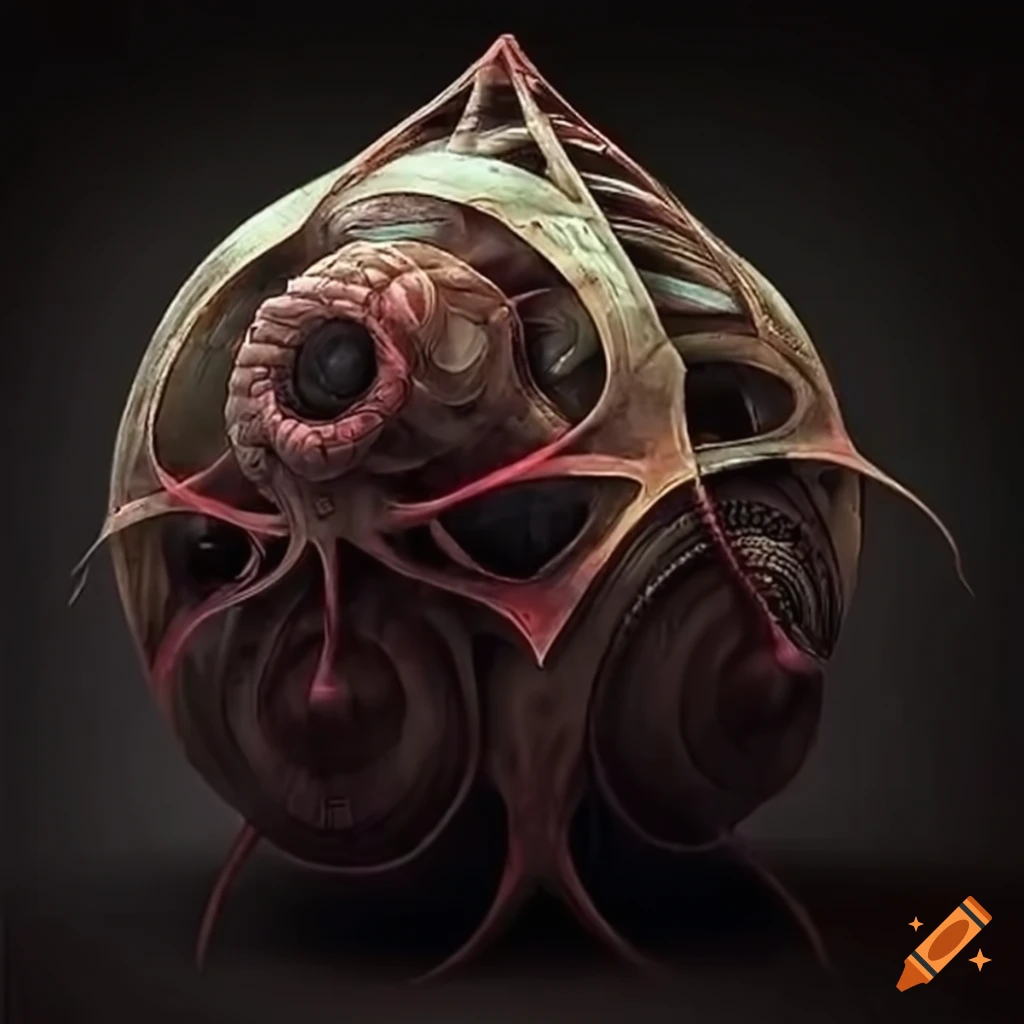 Intriguing Lovecraftian vehicle design with biomechanical elements
