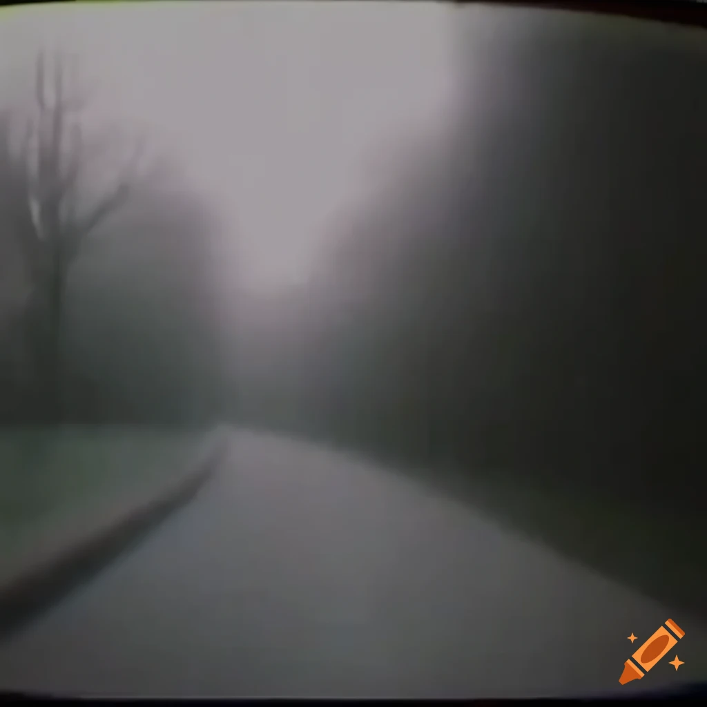 Familiar creepy unnerving low quality grainy VHS found footage in a liminal space