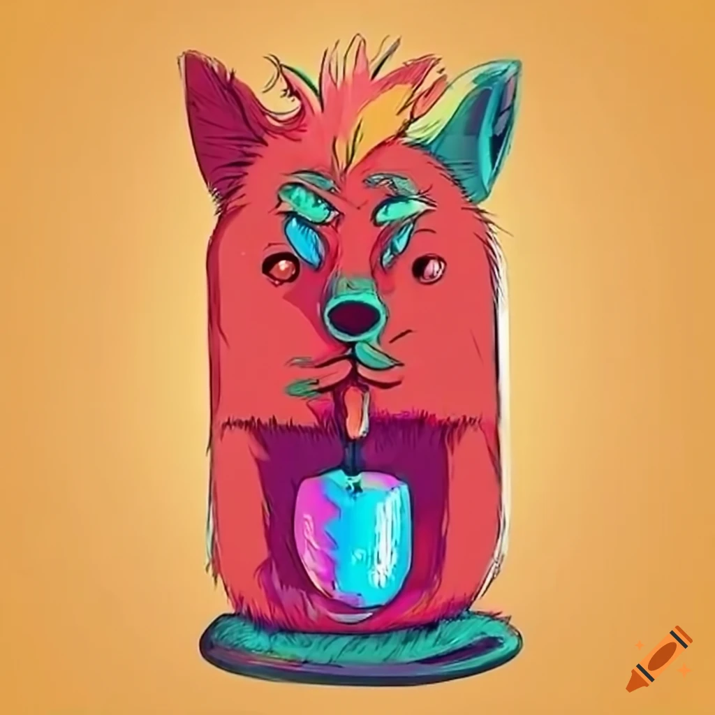 Sodastream with a furry head
