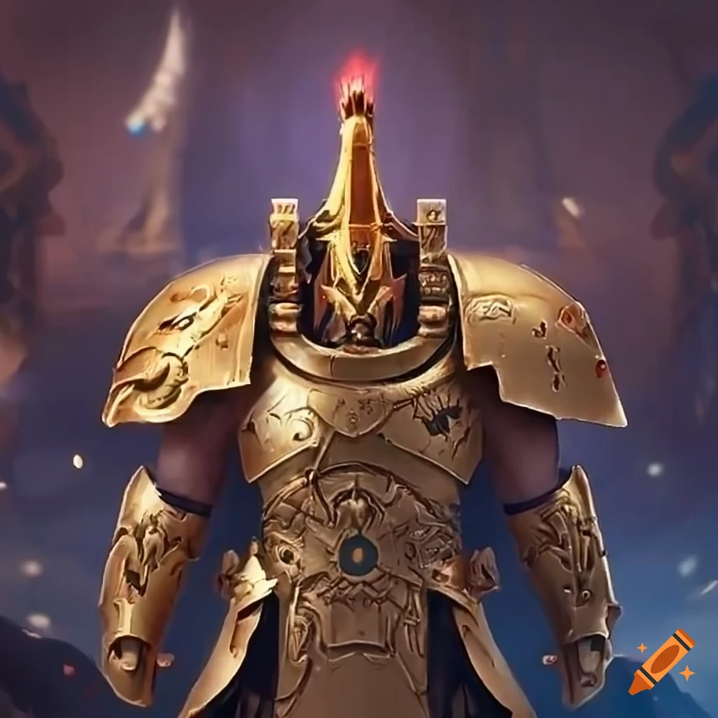 Custodes Warden in the Warhammer 40k tabletop fantasy game universe