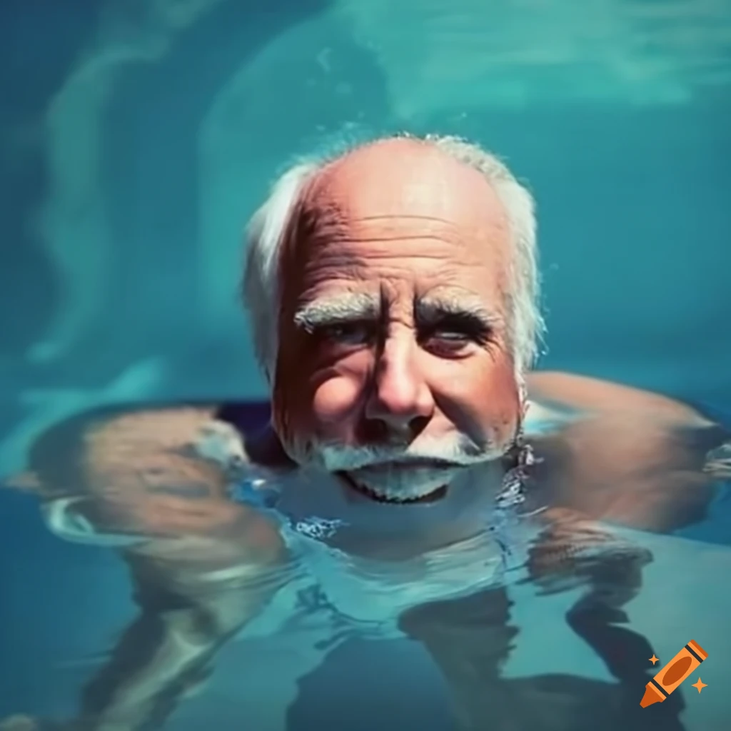 Richard Dreyfuss relaxing in a pool
