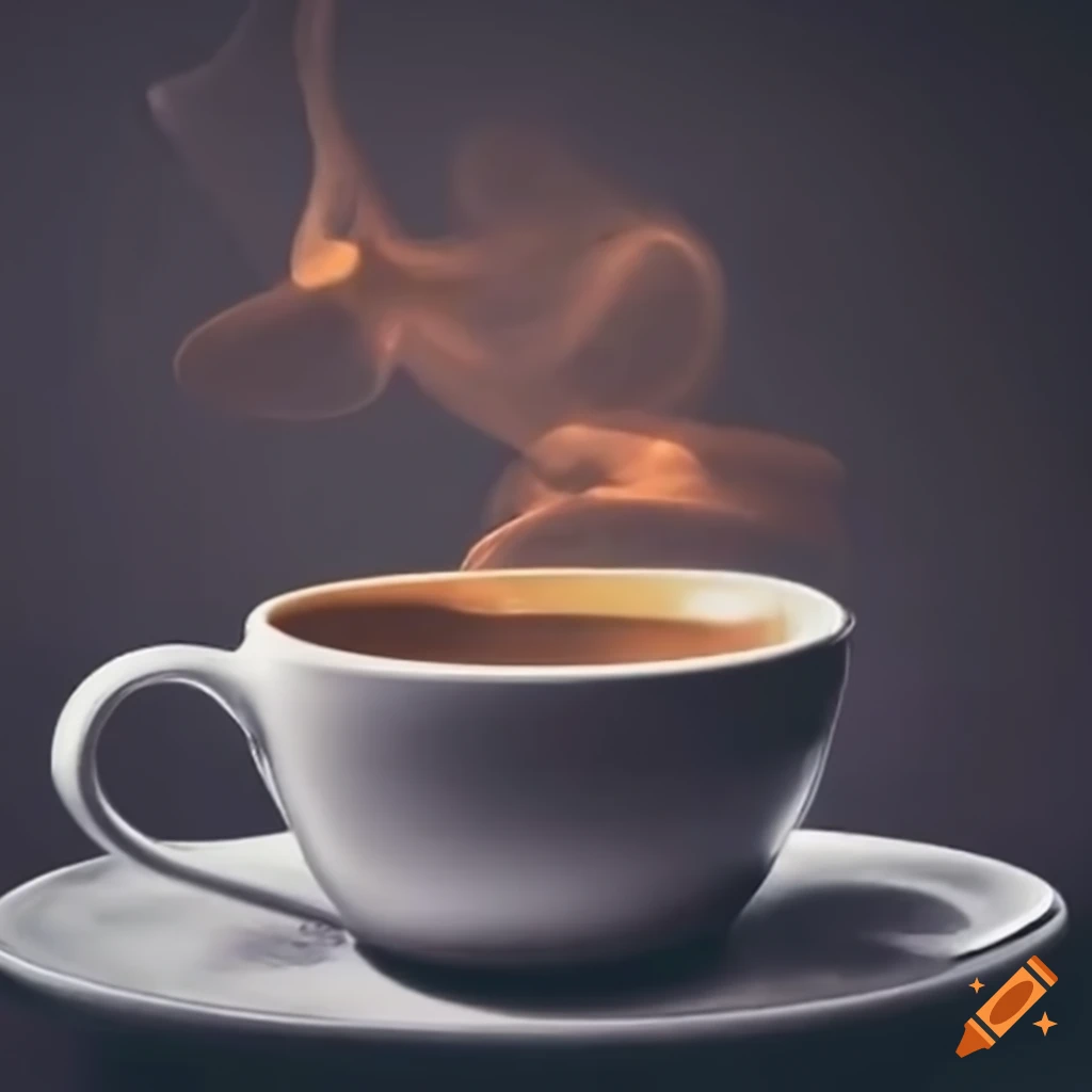 Cup with the inscription 'Good morning' appearing