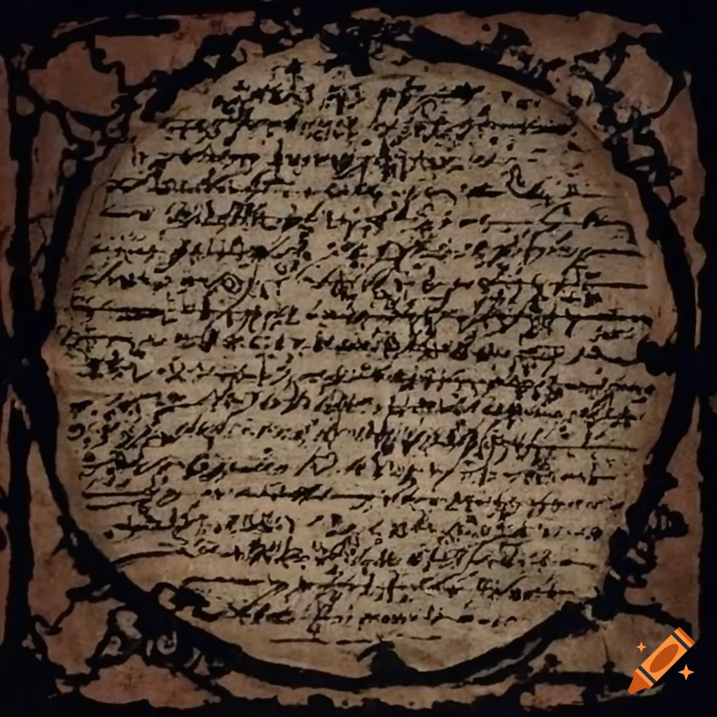 Nihilic script developed by the Idolites for documenting grievances and critiques