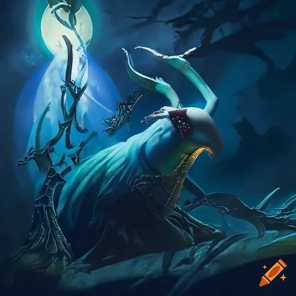 Ariendel, the Veil of the Night, a faceless god from Magic: The Gathering with rabbit-like ears