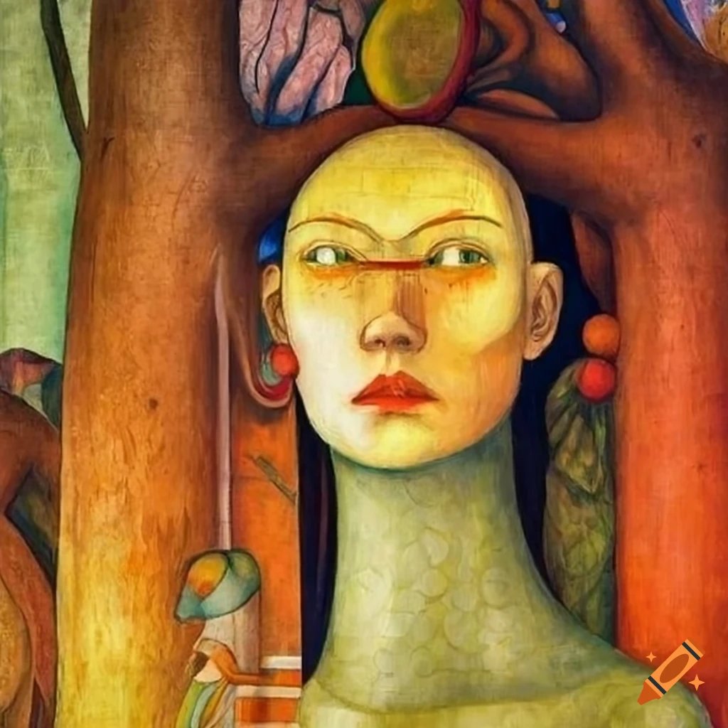 Diego Rivera's futuristic mural of H. G. Wells' The Time Machine in The ...
