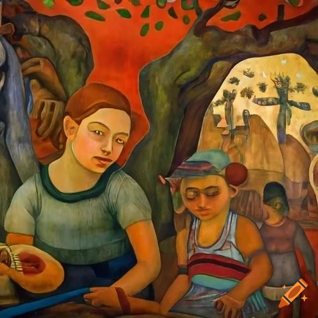 Diego rivera's futuristic mural inspired by h.g. wells' the time ...
