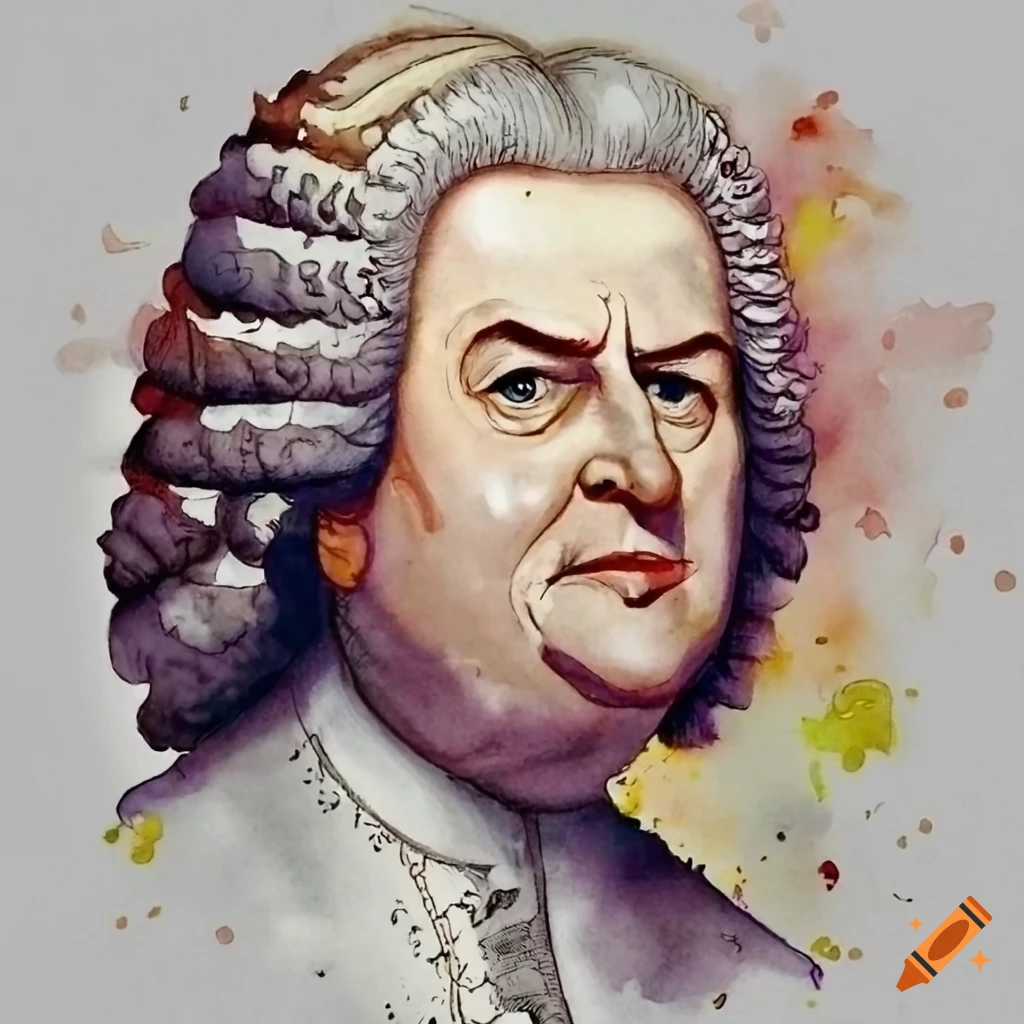 Caricature Of Johann Sebastian Bach In Black And White On Craiyon u-turn-silhouette-clipart-etc