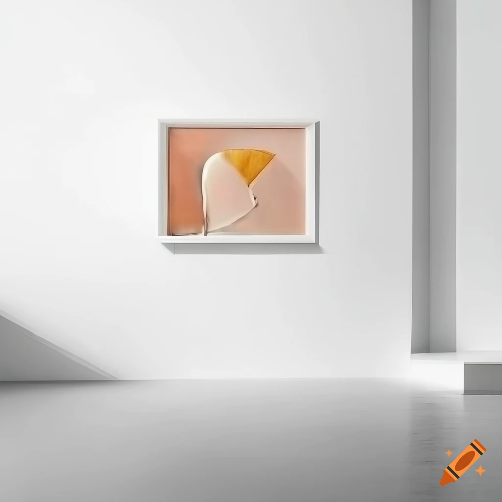 Art gallery with white interior design