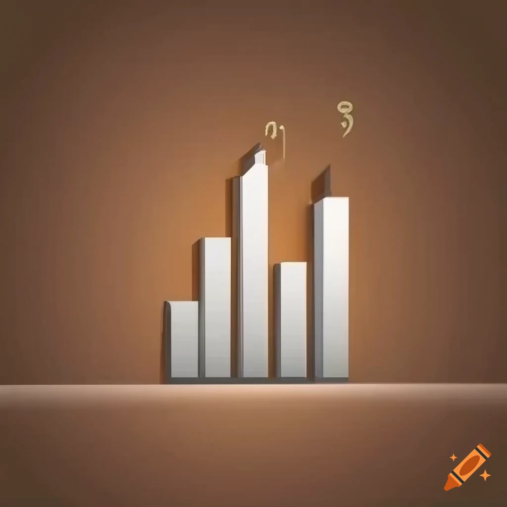 Financial graphs and charts showing stock market growth on a clear brown background