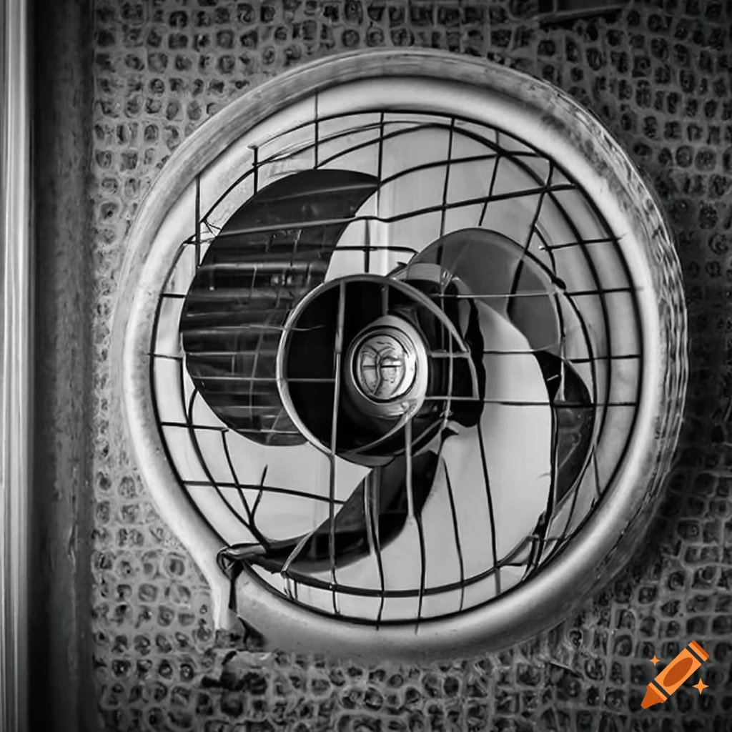 AC exhaust fan installed in a wall