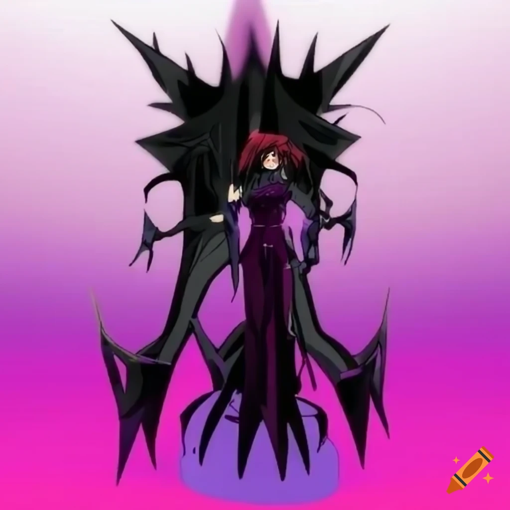 Shiny 3D black diamond in anime style from the 2000's