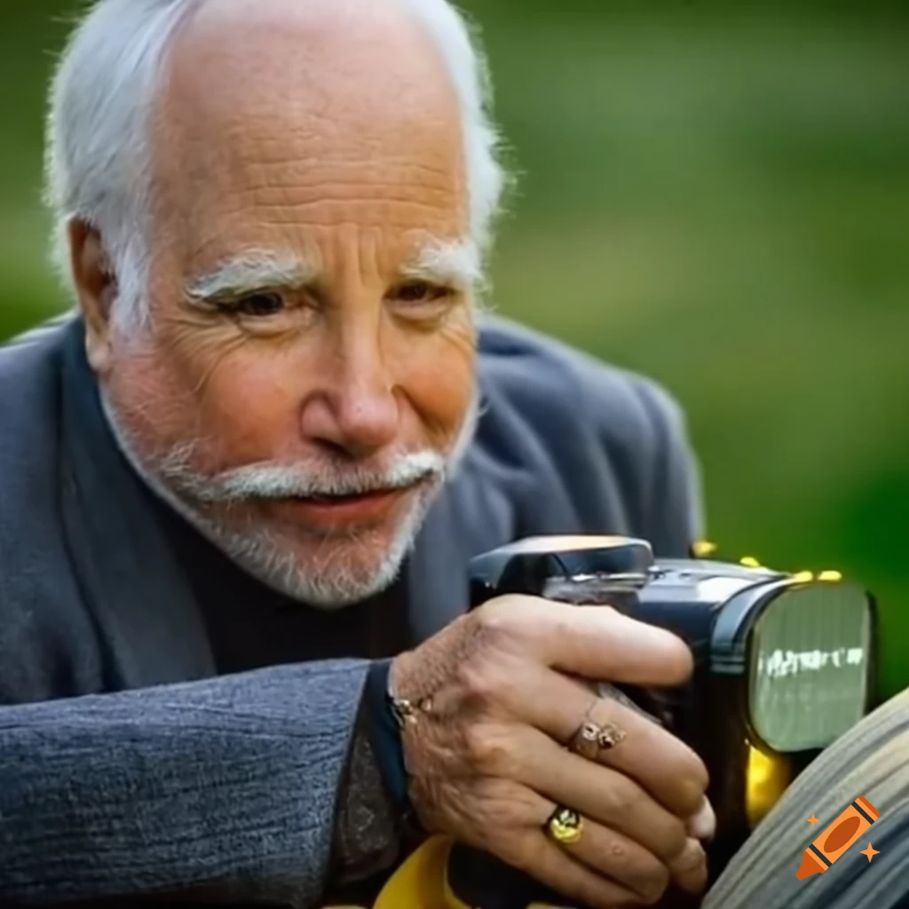 Richard Dreyfuss operating a lawnmower