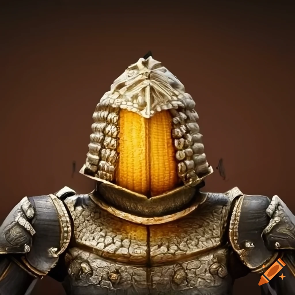 Corn kernel in knight's armor