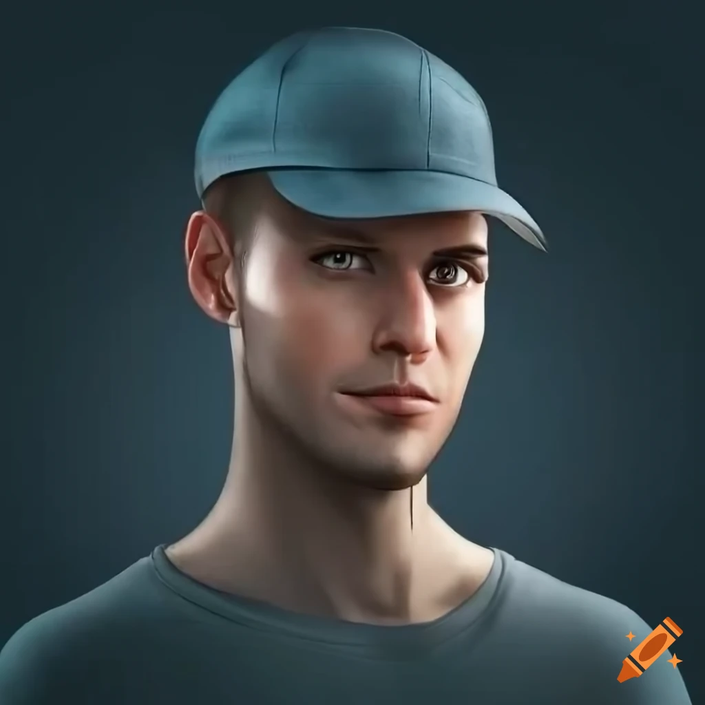 Close-up of a young handsome truck driver