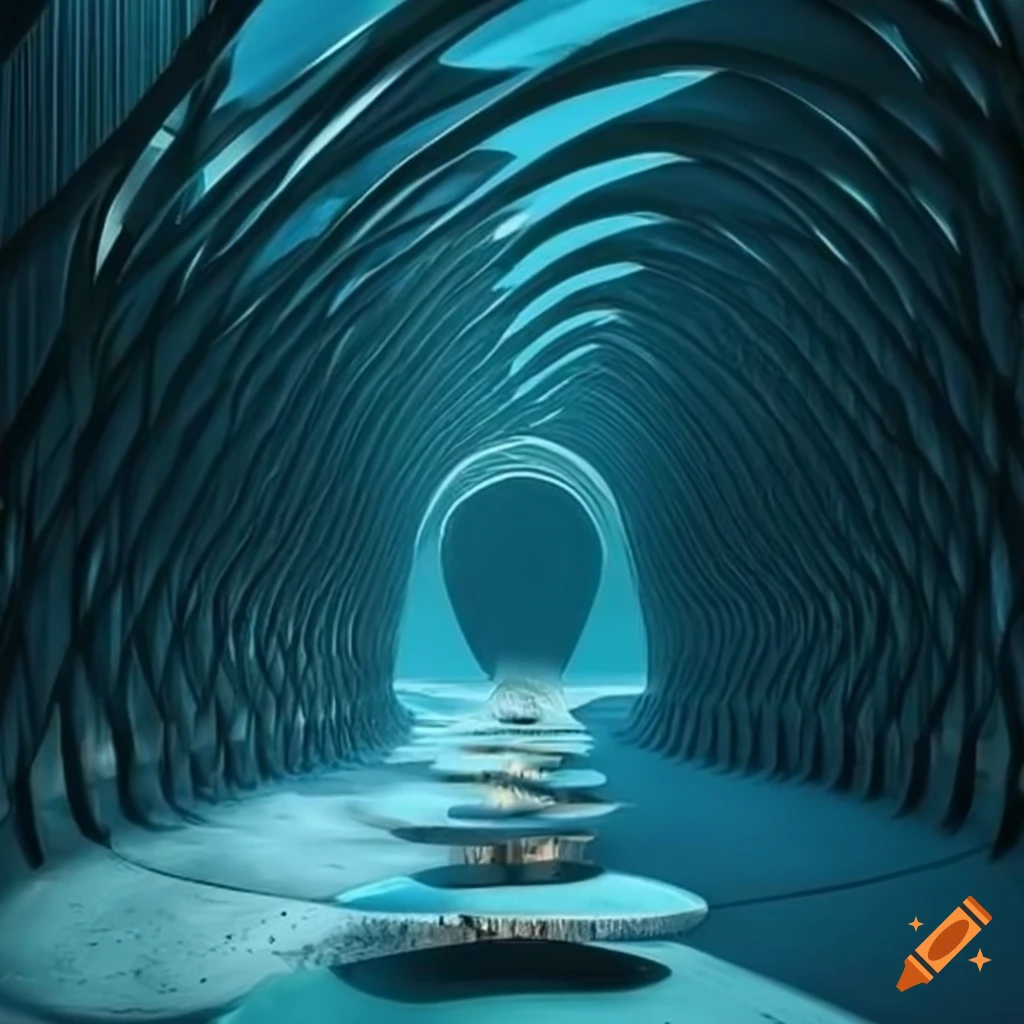 Stunning architecture integrating the force of nature on Craiyon