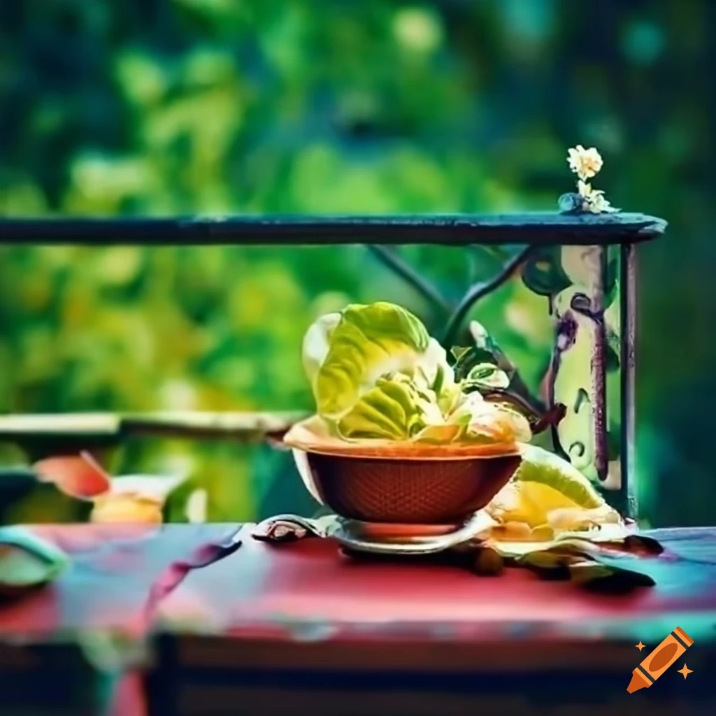 Basil plant under the sunshine on an Italian balcony