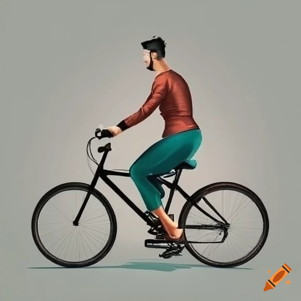 Man riding a bicycle