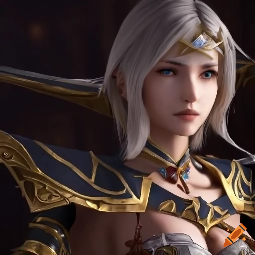 Princess Ashe from Final Fantasy 12 in a photorealistic style