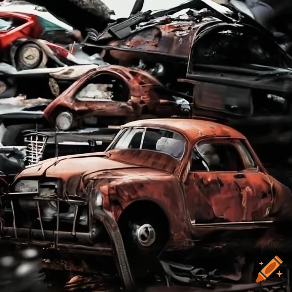 Scrapyard full of hobby cars