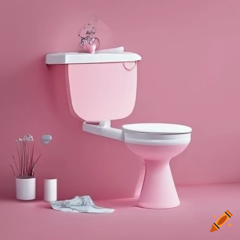 Pembe klozet içinde parlayan simli sıvı