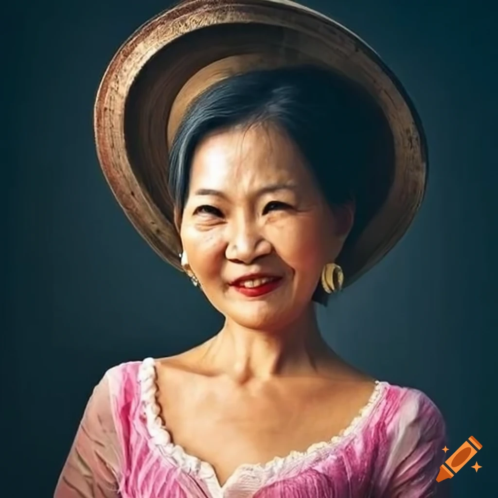 Smiling Vietnamese middle-aged woman