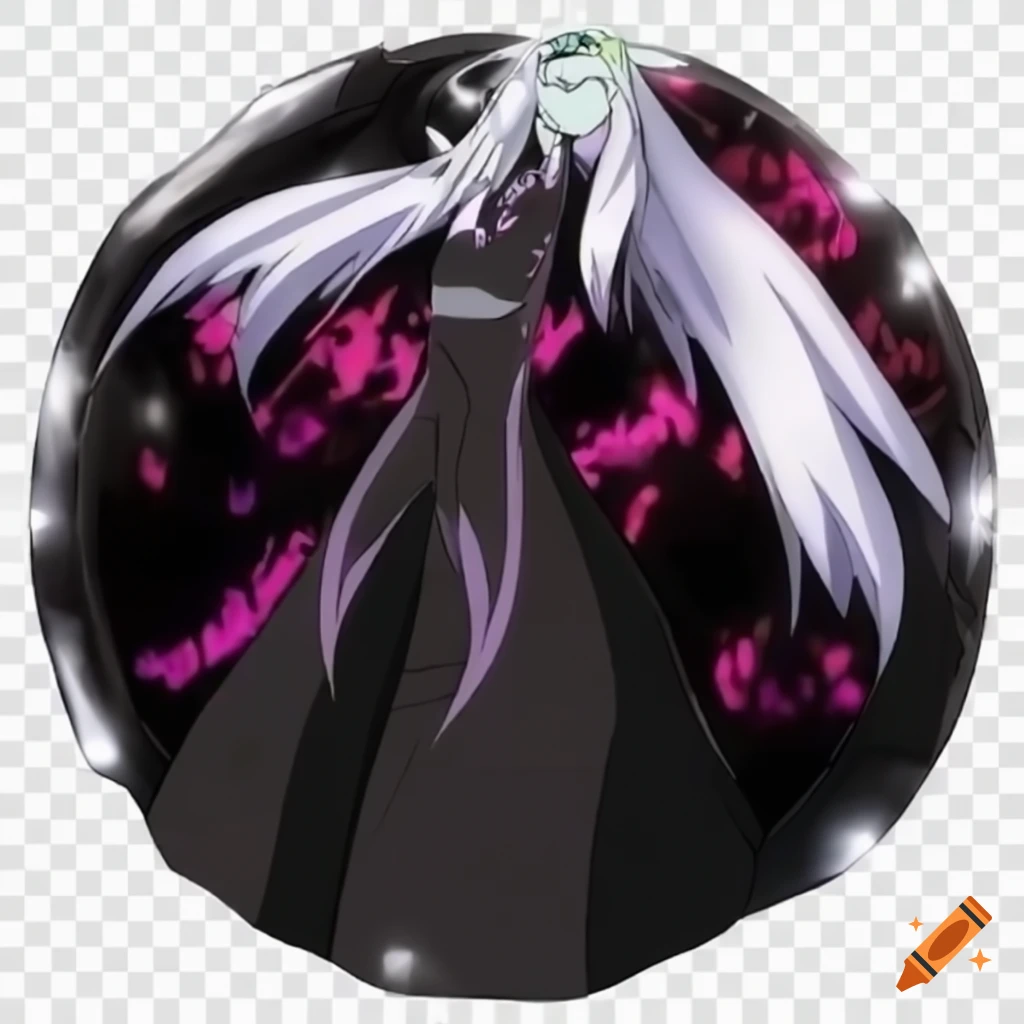 Shiny 3D black diamond in an anime style from the 2000s