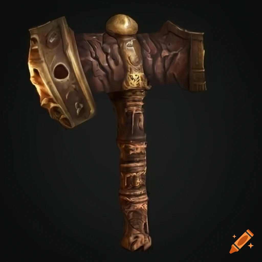 Gratuitously oversized ancient fantasy maul weapon
