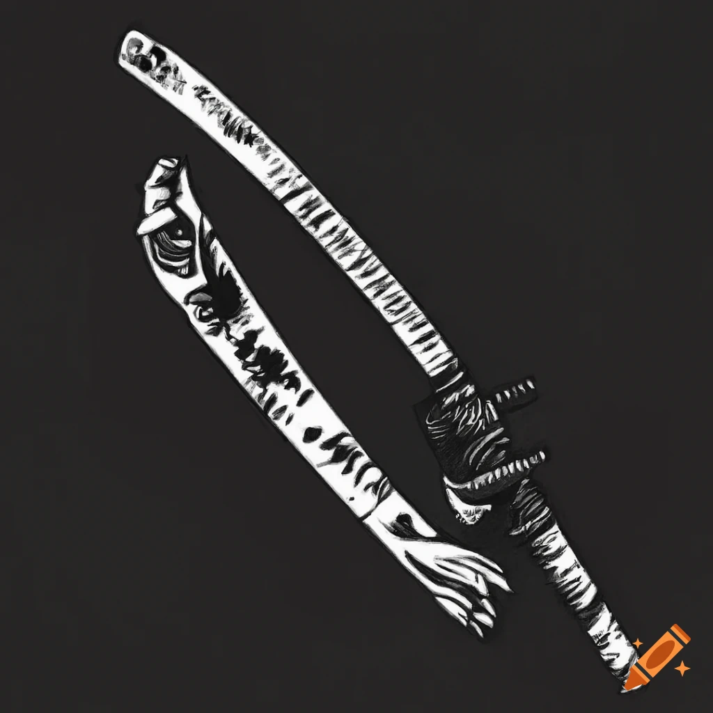 Sinister and mystical katana illustration inspired by Brothers Grimm(02)