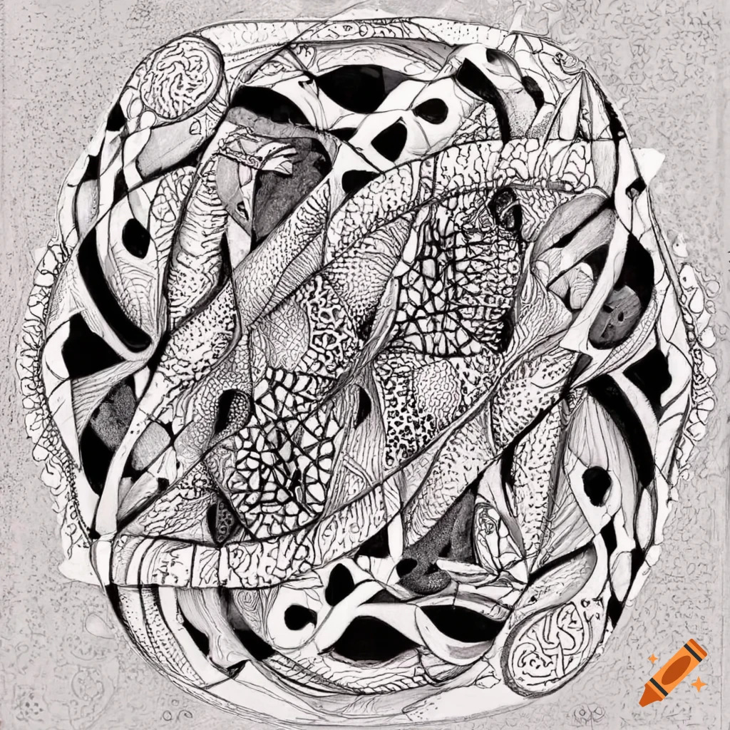 Intriguing abstract patterns with Zentangle techniques