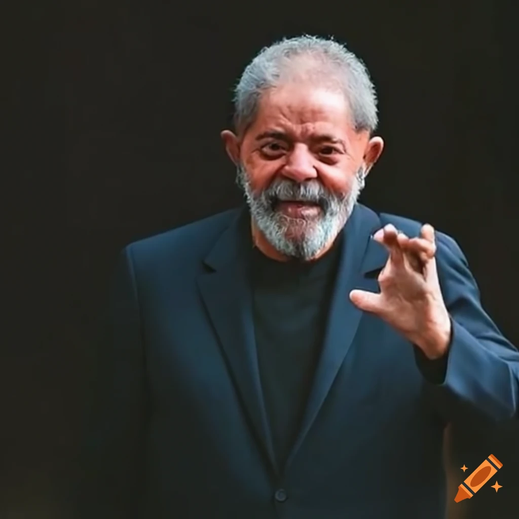 President Lula making an 'L' with his hand gesture
