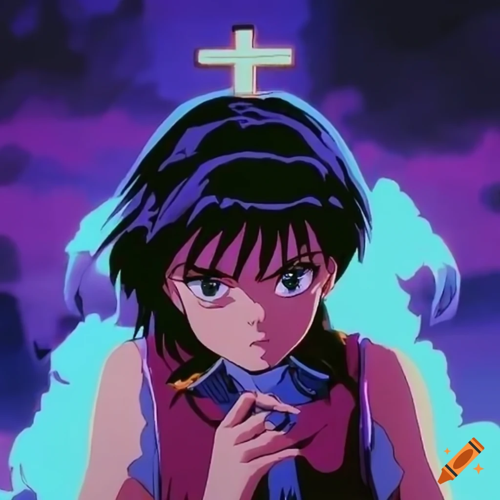 Anime 80s style church