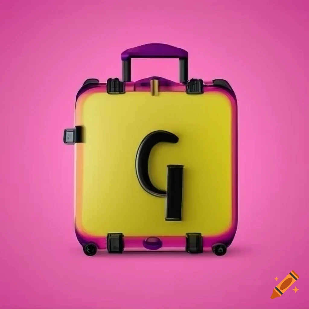 Suitcase with a capital letter P