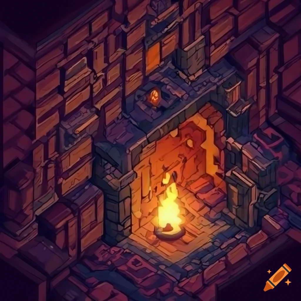 Isometric dungeon ideal for poster backgrounds in high resolution
