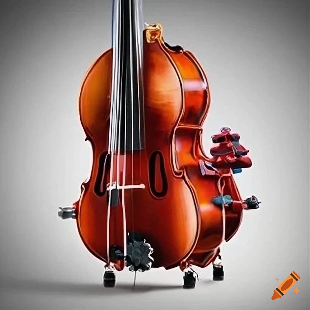Musical instruments illustration including violin, flute, drums, viola