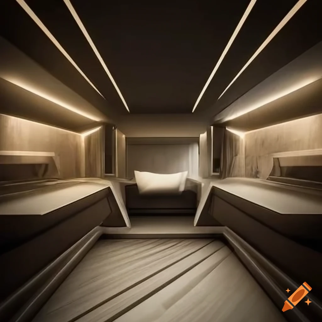 Minimalist futuristic eco-friendly living space design