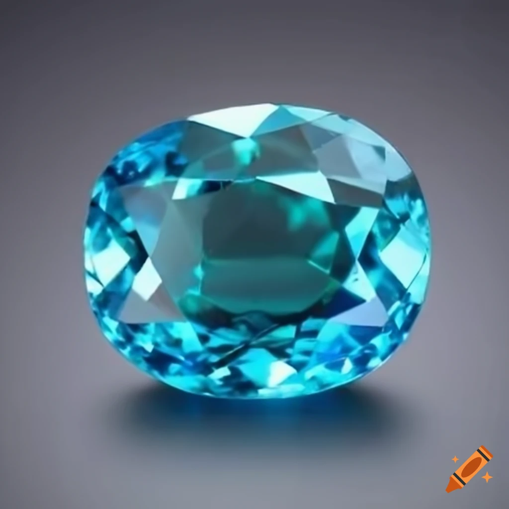 Blue Zircon gemstone close-up