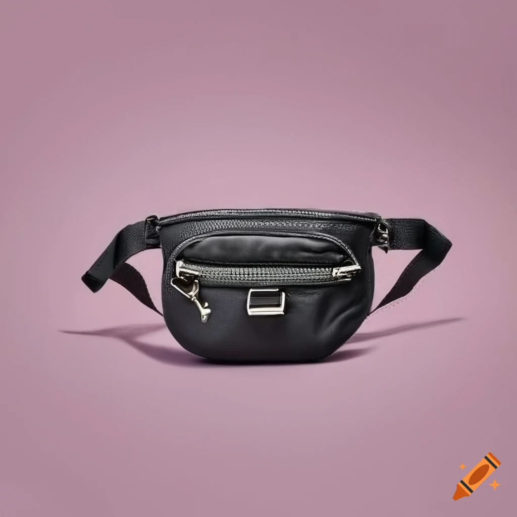 Fanny pack with unique saddle-style strap and dual zipper compartments