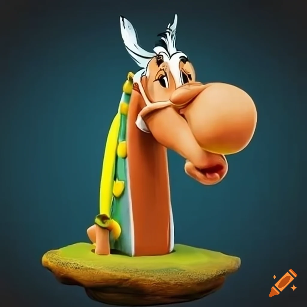 Asterix transformed into a horse